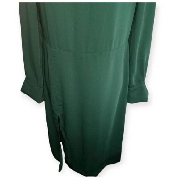 H&M DARK GREEN SLIT FRONT DRESS SZ.4 EUC. - Picture 4 of 9